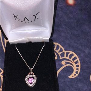 Dancing diamond necklace with rose gold lock